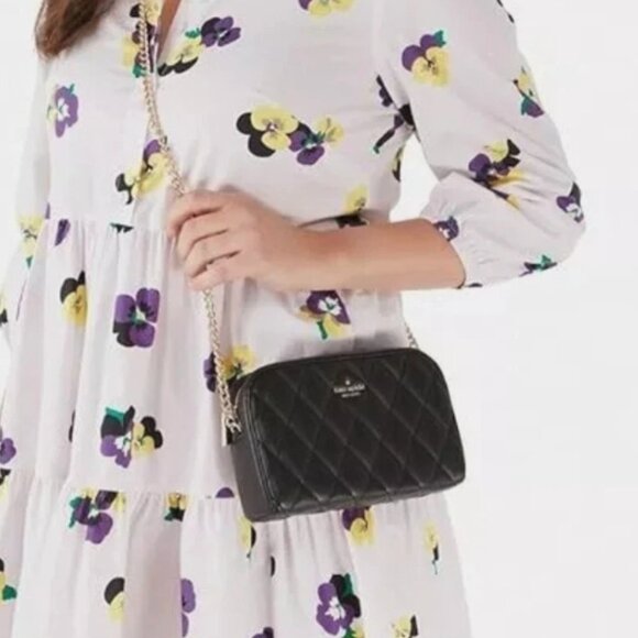 kate spade Handbags - Kate Spade Carey Quilted Mini Camera Smooth Leather Crossbody Bag Purse
